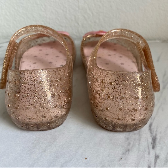 Cat & Jack Fairy Princess Ballerina Pink Glitter Jellies Shoes Mary Janes - Picture 5 of 8
